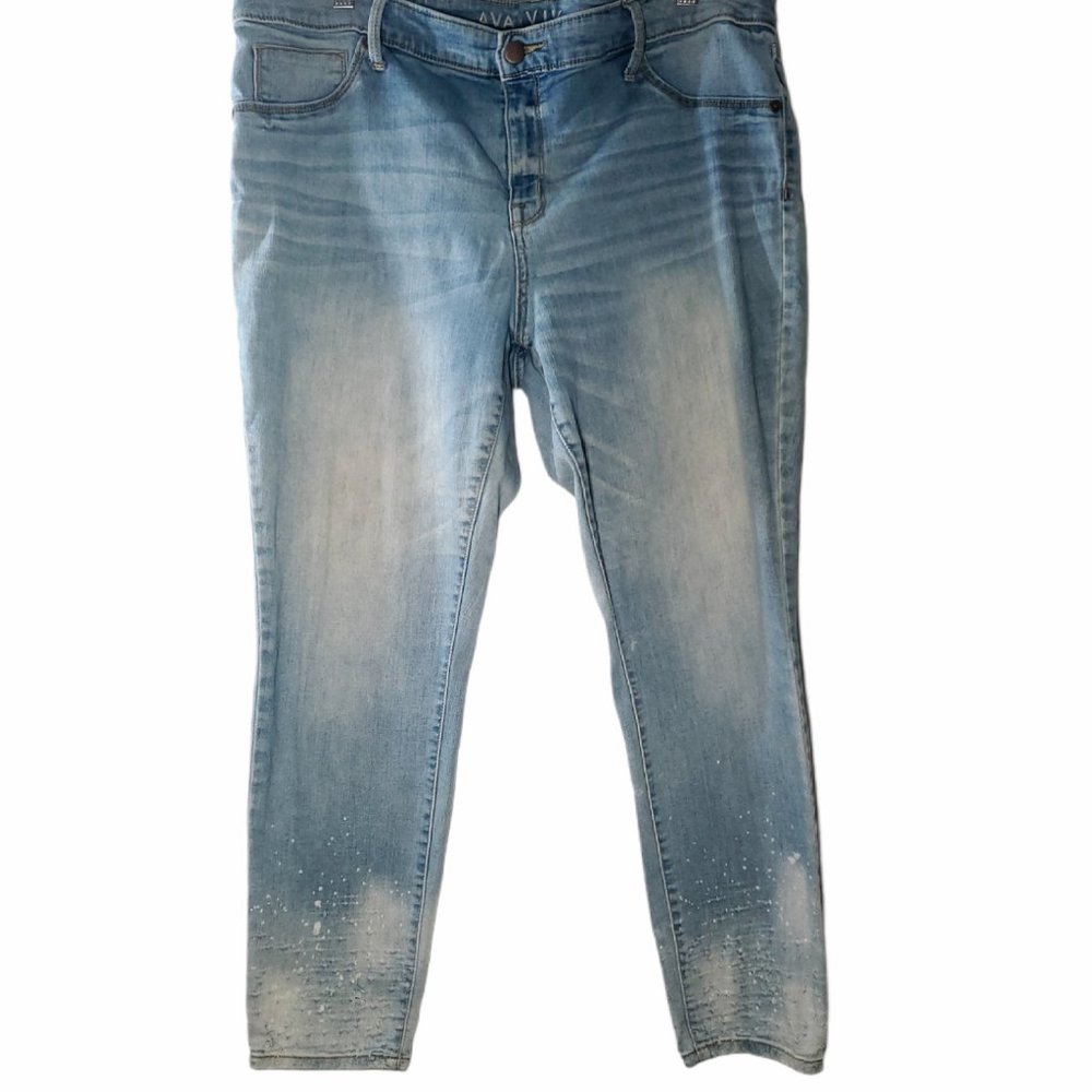AVA & VIV Distressed Skinny Jeans 18